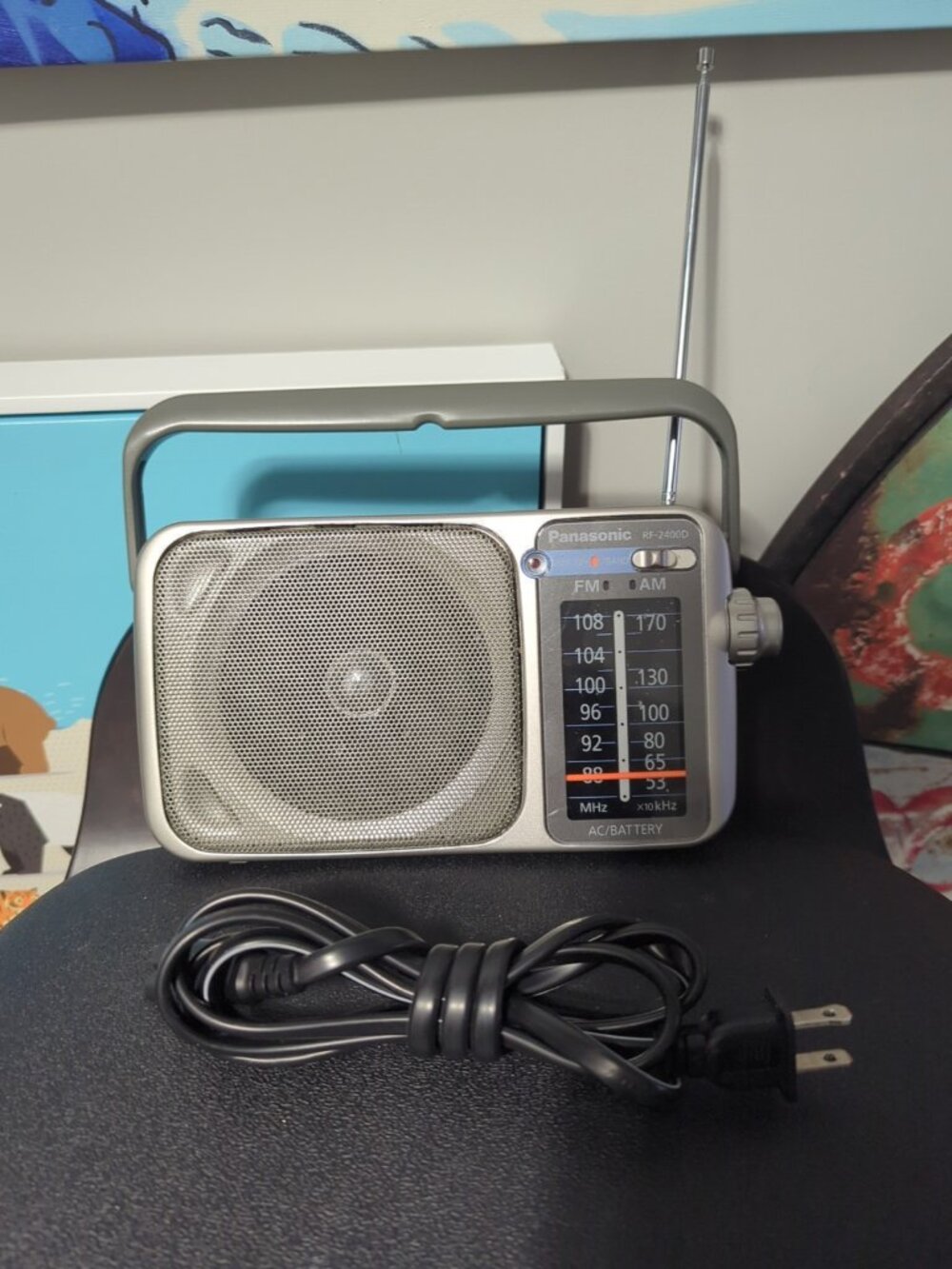 PANASONIC RF-2400D FM-AM 2 Band Receiver Portable Radio Includes Power Cable
